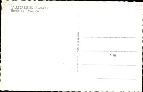 Ak Villecresnes Val-de-Marne, Bords du Réveillon