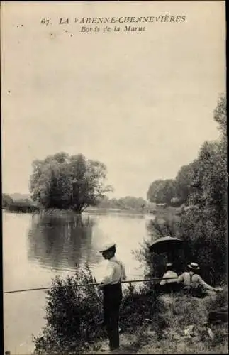 Ak Lavarenne Chennevières Val-de-Marne, Bords de la Marne