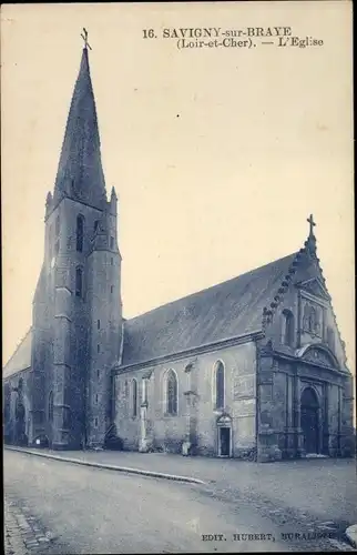 Ak Savigny-sur-Braye Loir et Cher, L´Église