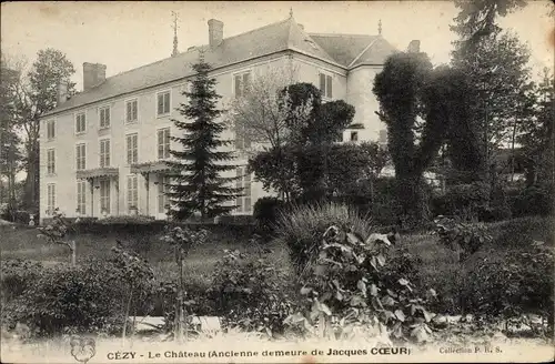 Ak Cézy Yonne, Château, Demeure de Jacques Coeur