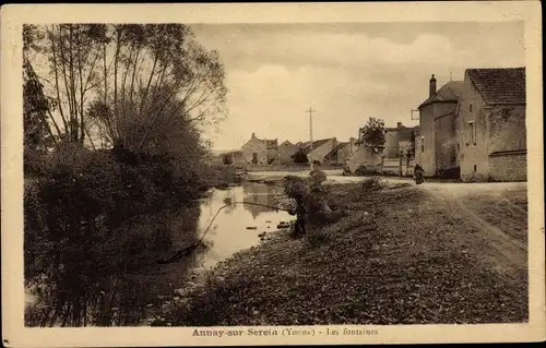 Ak Annay-sur-Serein Yonne, Les Fontaînes