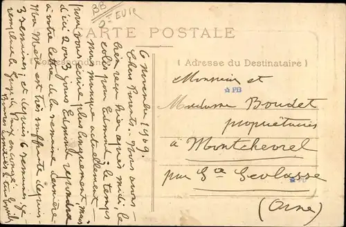 Ak Beaumont le Roger Eure, Route de Bernay