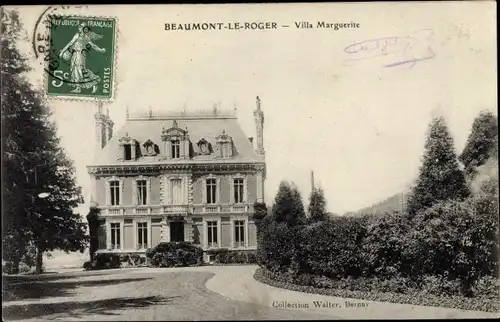 Ak Beaumont le Roger Eure, Villa Marguerite