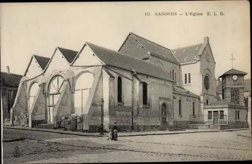 Ak Sannois Val d’Oise, L´Eglise