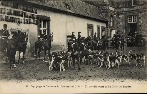 La Celle les Bordes Yvelines, Chasse à Courre, Duchesse d´Uzès