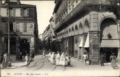 Ak Algier Alger Algerien, Rue Bab Azoun