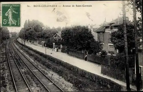 Ak Bois Colombes Hauts de Seine, Avenue de Saint-Germain