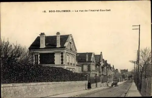 Ak Bois Colombes Hauts de Seine, Rue de l´Amiral Courbet