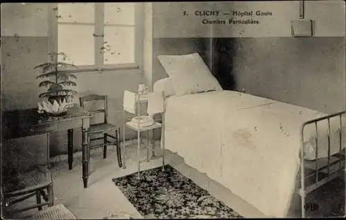 Ak Clichy Hauts de Seine, Hôpital Gouin, Chambre