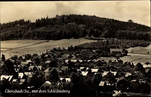 Ak Ebersbach Neugersdorf in Sachsen, Panorama mit dem Schlechteberg