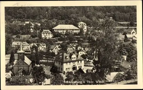 Ak Schwarzburg in Thüringen, Gesamtansicht, Kirche