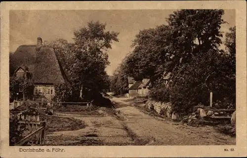 Ak Föhr in Nordfriesland, Dorfstraße