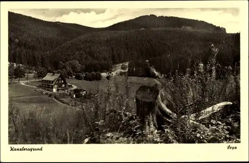 Ak Oberschönau Steinbach Hallenberg im Thüringer Wald, Hotel Kanzlersgrund