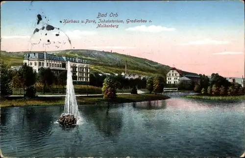 Ak Bad Orb in Hessen, Kurhaus, Park, Inhalatorium, Gradierbau, Molkenberg