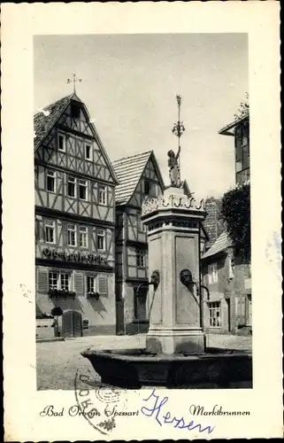 Ak Bad Orb in Hessen, Marktbrunnen