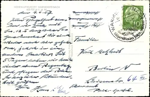 Ak Warmensteinach Oberfranken Bayern, Panorama