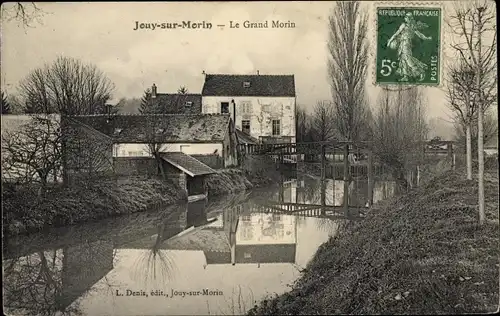 Ak Jouy sur Morin Seine et Marne, Le Grand Morin