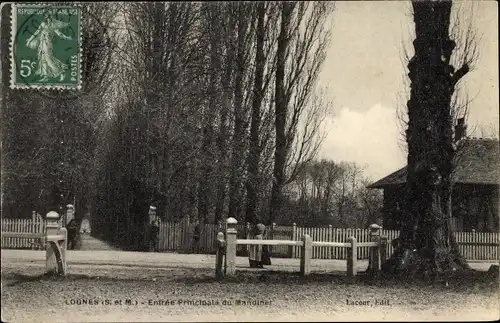 Ak Lognes Seine-et-Marne, Entrée Principale du Mandinet