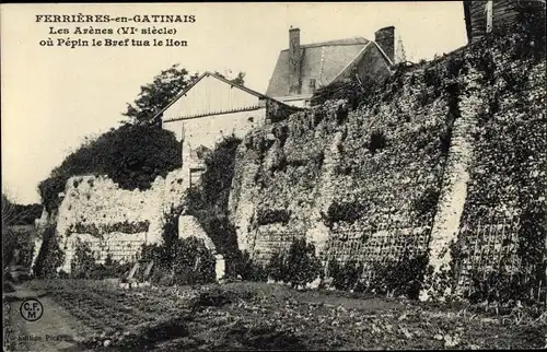 Ak Ferrières en Gâtinais Loiret, Les Arènes