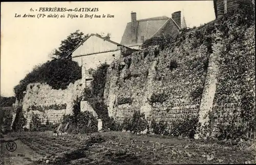 Ak Ferrières en Gâtinais Loiret, Les Arènes