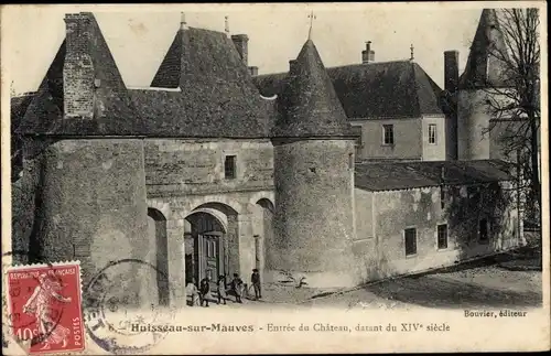 Ak Huisseau sur Mauves Loiret, Entrée du Château