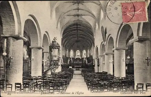 Ak Jargeau Loiret, Intérieur de l´Église