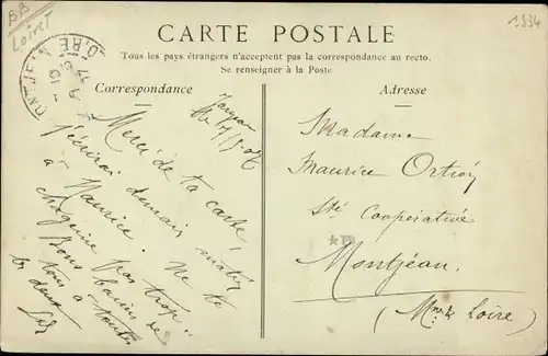 Ak Jargeau Loiret, Intérieur de l´Église