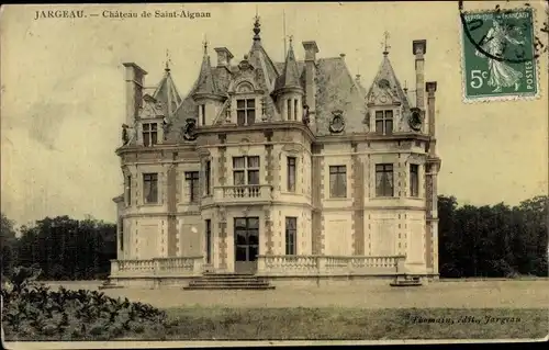 Ak Jargeau Loiret, Château de Saint Aignan