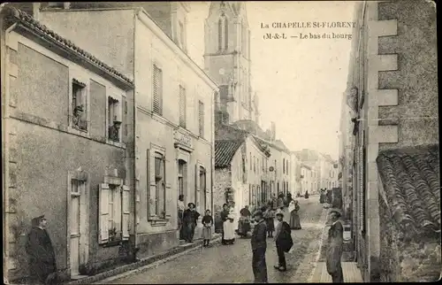 Ak Chapelle Saint Florent Maine-et-Loire, Le Bas du Bourg