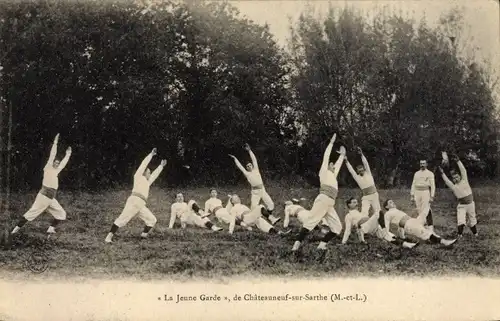 Ak Chateauneuf sur Sarthe Maine-et-Loire, La Jeune Garde, Jeunes Gymnastes