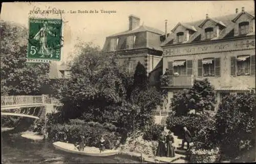 Ak Pont l'Évêque Calvados, Les Bords de la Touques
