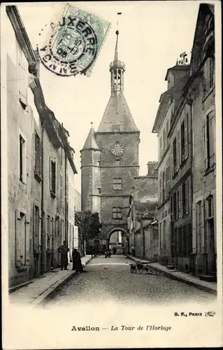 Ak Avallon Yonne, Tour de l´Horloge