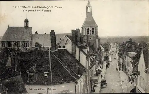 Ak Brienon-sur-Armançon Yonne, Vue Prise à Vol d´Oiseau