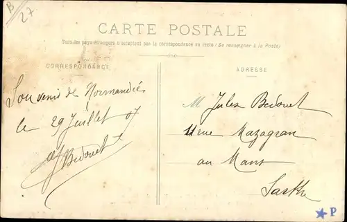 Ak Beaumesnil Eure, Entrée du Château