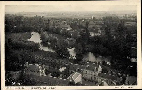 Ak Troo Loir et Cher, Panorama sur le Loir