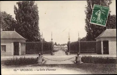 Ak Villecresnes Val-de-Marne, Grille du Château de Gros Bois