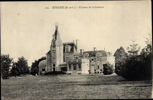 Ak Etriche Maine et Loire, Château de la Garenne