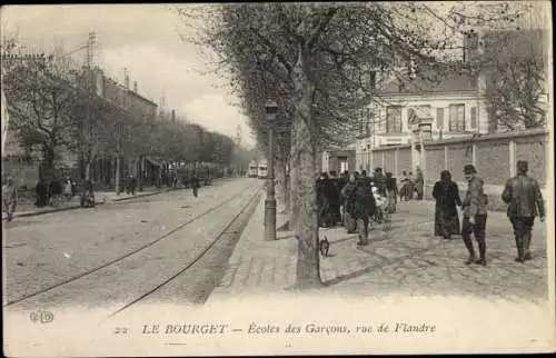 Ak Le Bourget Seine Saint Denis, Écoles rue de Flandre