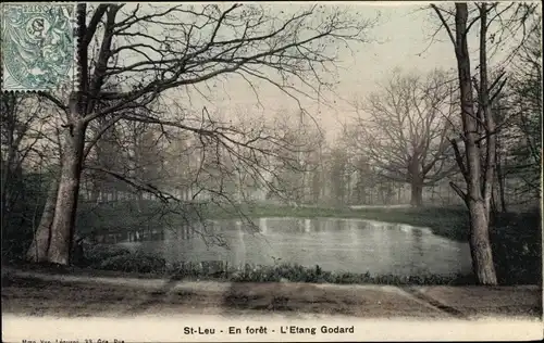 Ak St Leu la Foret Val d'Oise, En foret, L´Etang Godard