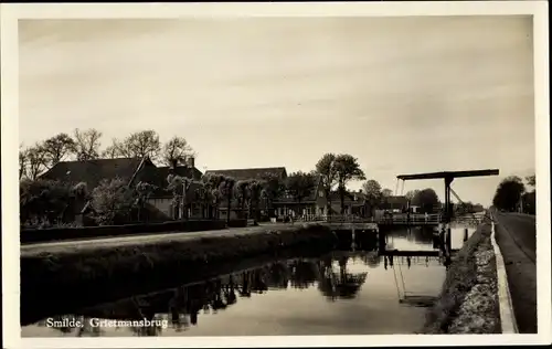 Ak Smilde Drenthe Niederlande, Grietmansbrug