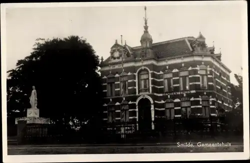 Ak Smilde Drenthe Niederlande, Gemeentehuis