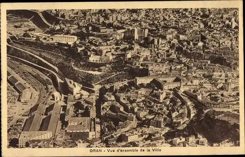 Ak Oran Algerien, Vue d'ensemble de la Ville