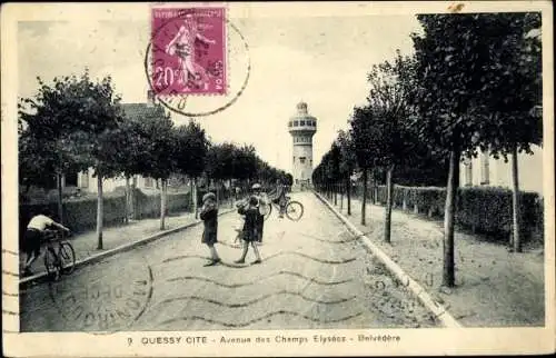 Ak Quessy cité Aisne, Avenue des Champs Elysee, Belvedere