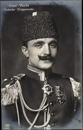 Ak Enver Pascha, Türkischer Kriegsminister, Portrait