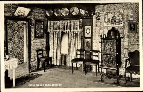 Ak Hallig Hooge in Nordfriesland, Königspesel