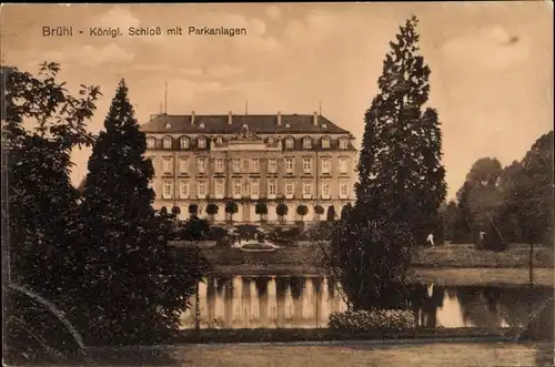 Ak Brühl Nordrhein Westfalen, Königl. Schloss, Parkanlagen