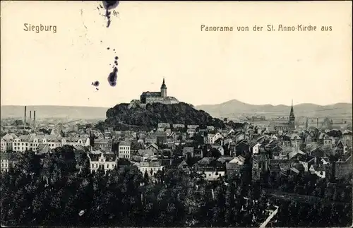 Ak Siegburg Rhein Sieg Kreis, Panorama, Sankt Anno Kirche