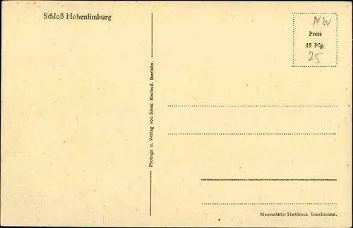 Ak Hohenlimburg Hagen Ruhrgebiet, Schloss