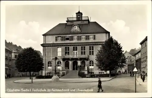 Ak Glashütte in Sachsen, Fachschule für Feinmechanik und Uhrentechnik