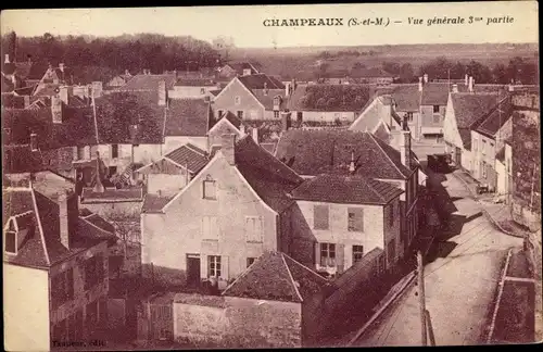 Ak Champeaux Seine et Marne, Vue Générale